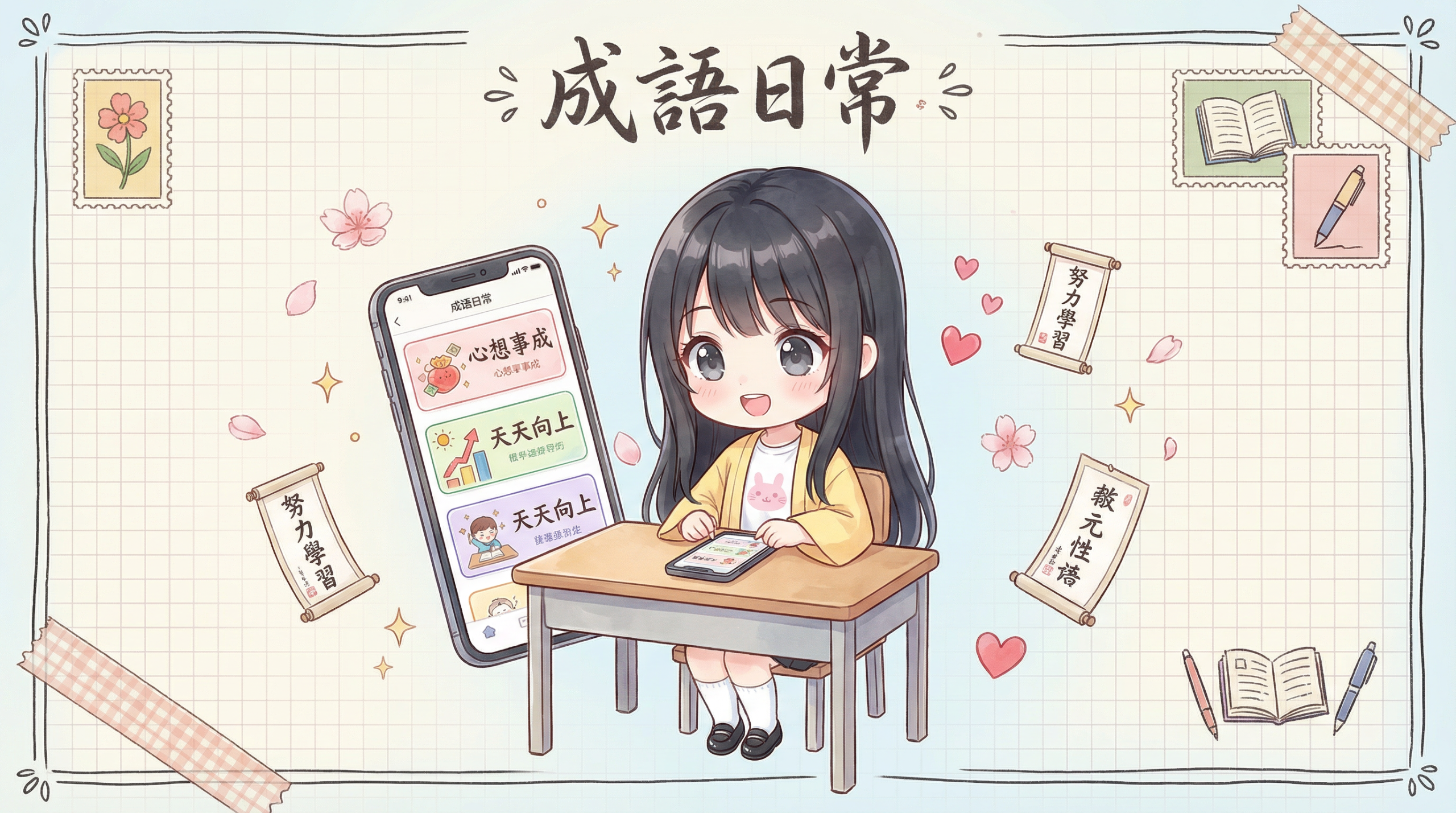 《成語學習卡》讓學習變成一場溫柔的視覺挑戰