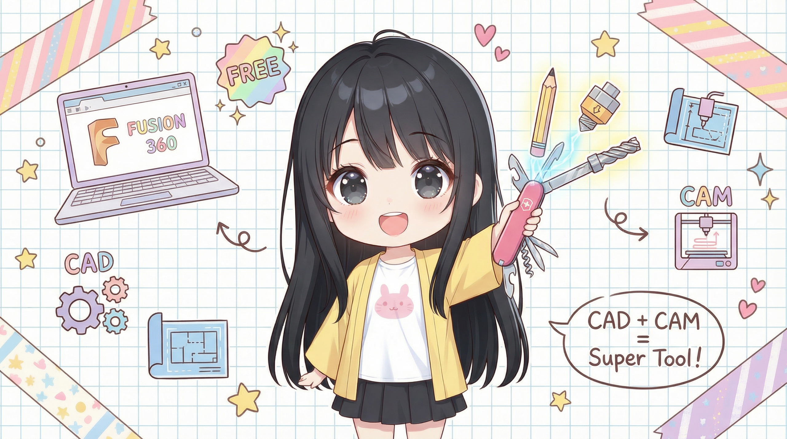 為什麼 Maker 一定要認識 Fusion 360 - 日系少女筆記風格插圖