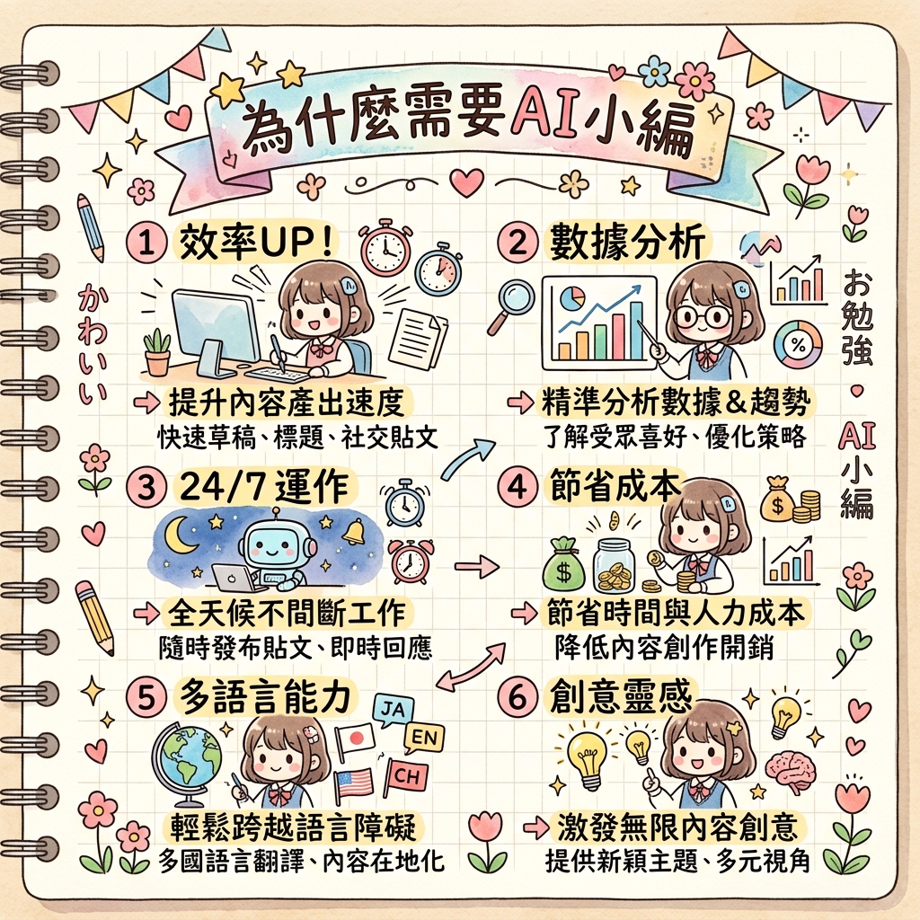 為什麼需要 AI 小編